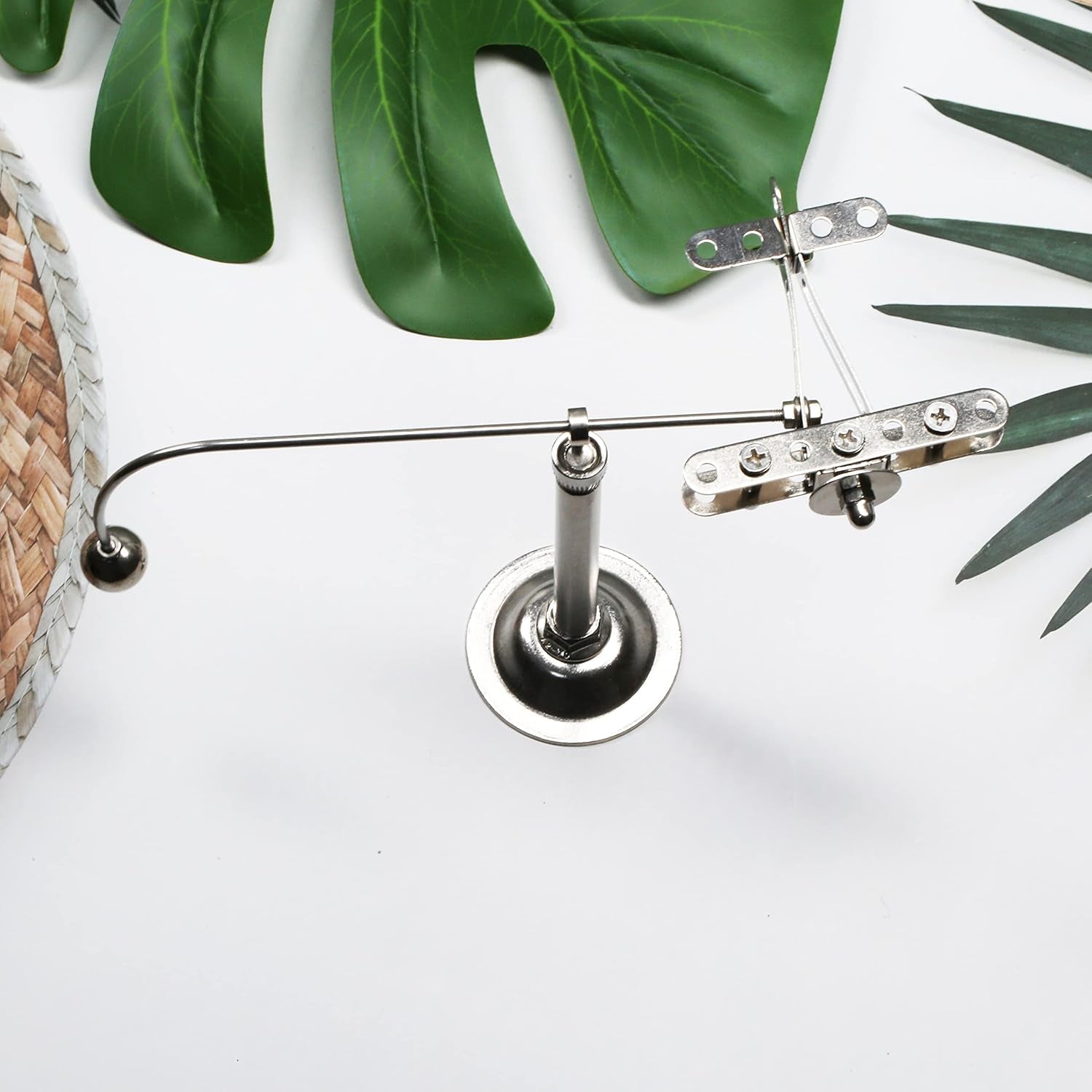 Steel Balance Plane Kinetic Art Toy - Decompressive Science Desk Decor for Home and Office (Model WJ066)