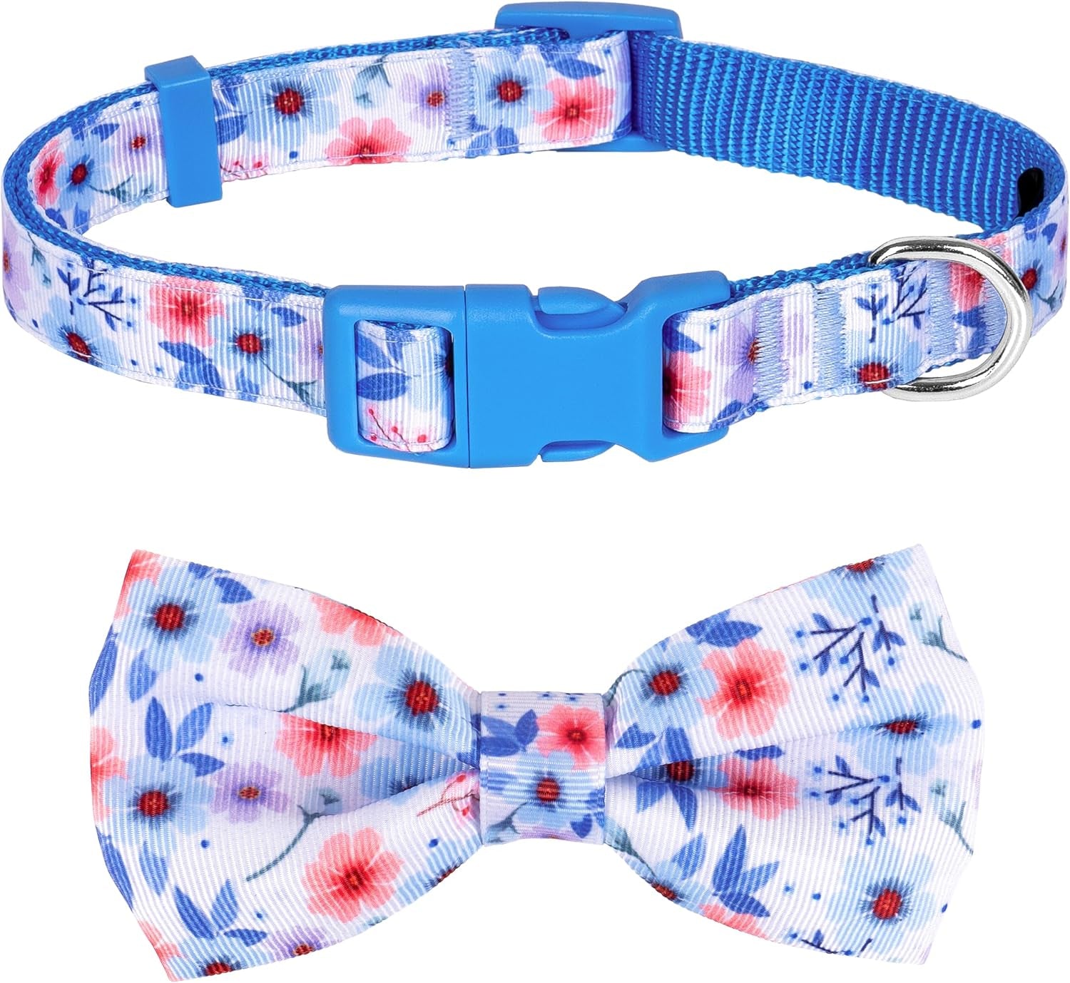 Adjustable Christmas Dog Collar with Antler Bow Tie and Snowman Design for Medium Dogs
