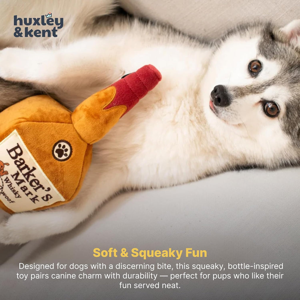 Premium Plush Squeaky Dog Toy with Squeaker – Ideal for Small, Medium, and Large Dogs – Soft Stuffed Animal for Indoor Play and Fetch - Barker's Mark, Large