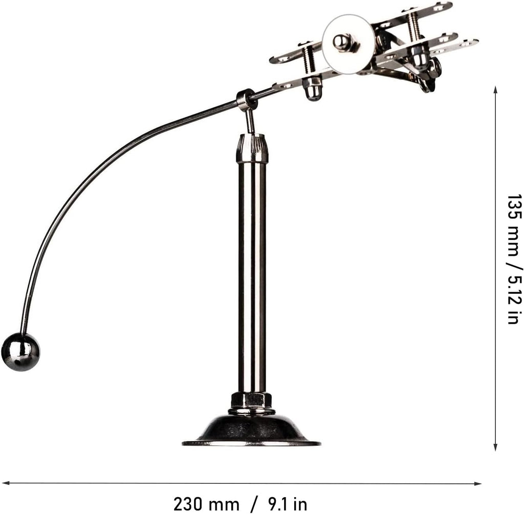 Steel Balance Plane Kinetic Art Toy - Decompressive Science Desk Decor for Home and Office (Model WJ066)