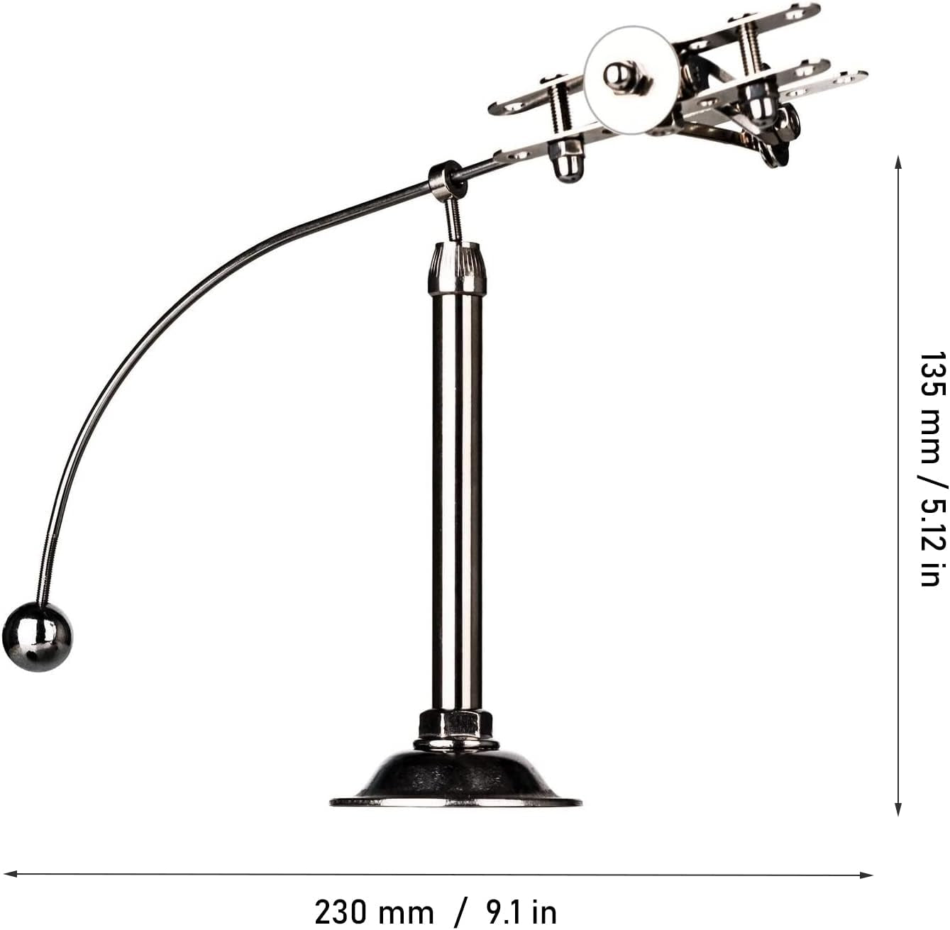 Steel Balance Plane Kinetic Art Toy - Decompressive Science Desk Decor for Home and Office (Model WJ066)