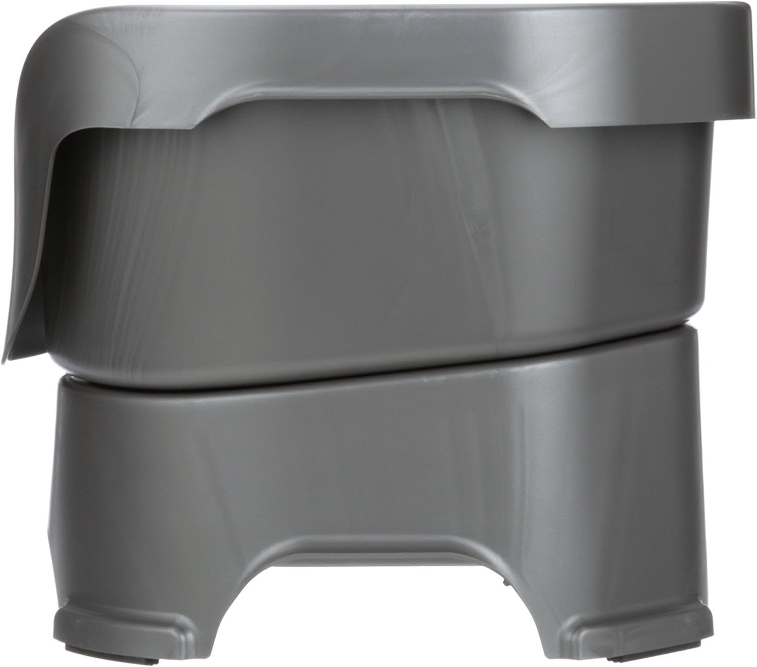 Neater Feeder Deluxe Elevated Dog Bowl Set for Medium Dogs (19-40 lbs) - Made in USA, Spill-Proof Feeding Station, Gunmetal Finish