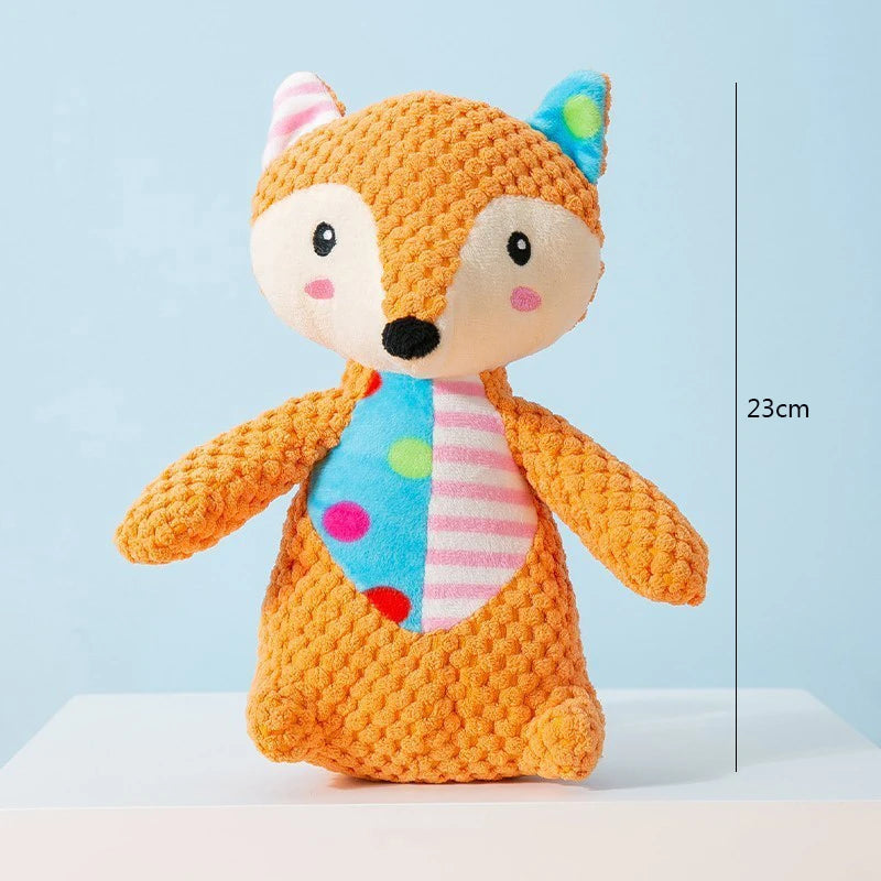 Interactive Plush Pet Toy for Dogs and Cats - Bite-Resistant Squeaky Puzzle Toy for Teeth Cleaning and Chewing