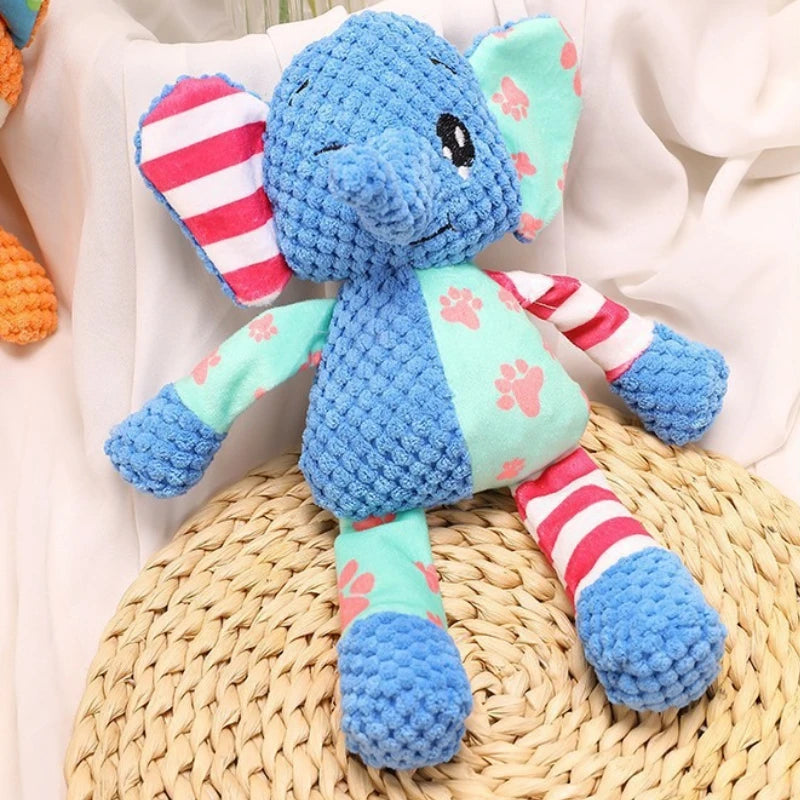 Interactive Bite-Resistant Plush Dog Toy with Squeaker - Ideal for Chewing and Dental Care