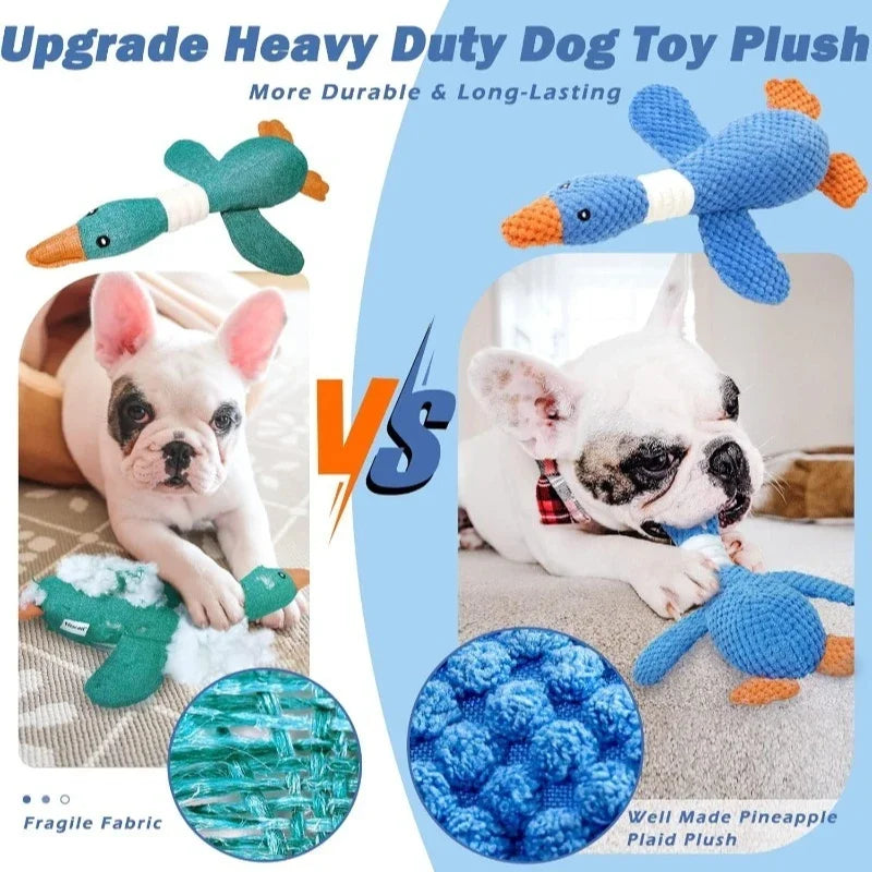 Interactive Plush Toy for Cats and Dogs - Durable Squeaky Doll for Aggressive Chewers by Labubo