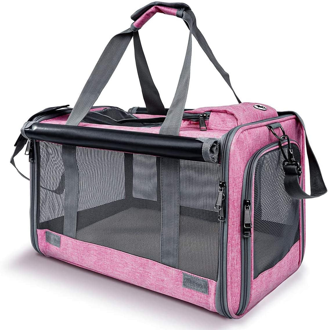 Premium Soft-Sided Pet Carrier for Large and Medium Cats and Puppies, Ideal for Travel with Privacy Protection