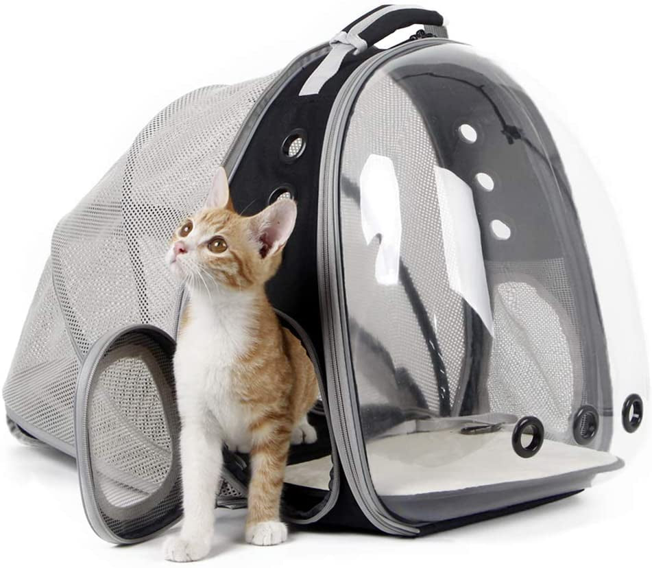Professional Cat Bubble Backpack with Fan - Space Capsule Clear Window Pet Travel Carrier for Cats and Small Dogs (up to 12 lbs)