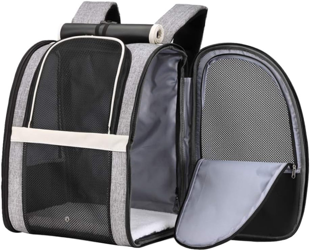 Premium Pet Carrier Backpack with Window Blind for Small Cats and Dogs, Enhanced Ventilation, Safety Straps, Buckle Support, Collapsible Design for Travel, Hiking, and Outdoor Adventures
