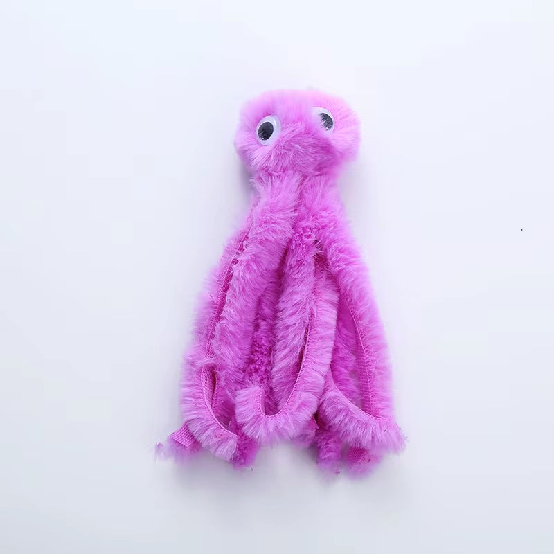 Interactive Plush Octopus Cat Toy - Durable and Engaging Pet Play Accessory
