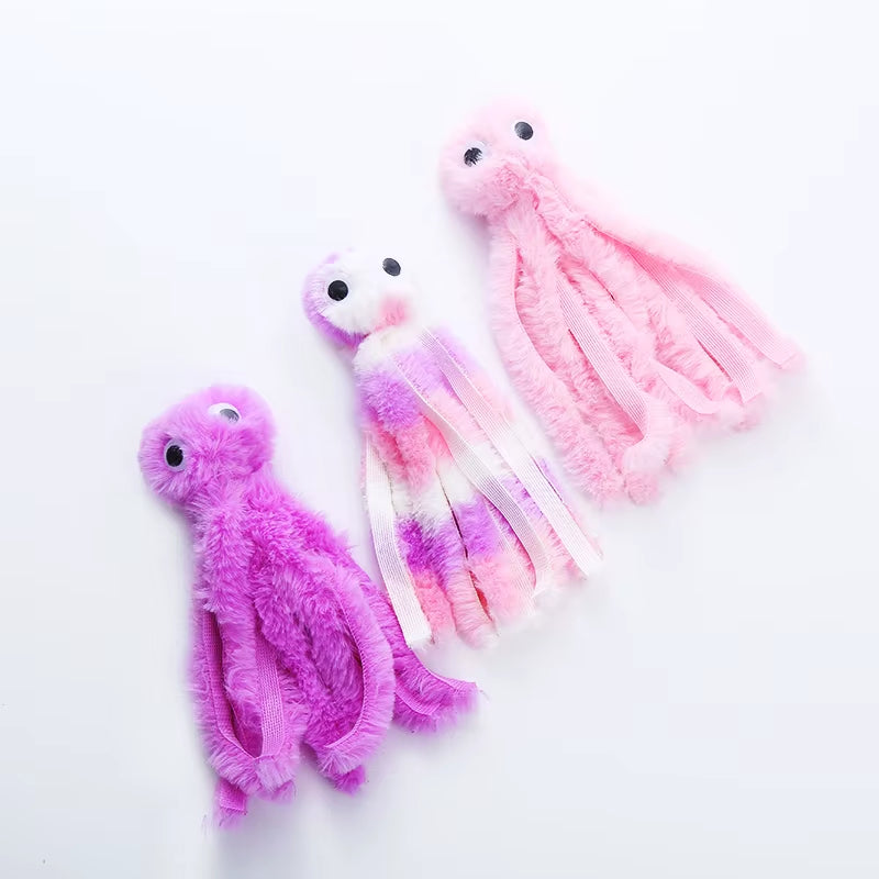 Interactive Plush Octopus Cat Toy - Durable and Engaging Pet Play Accessory